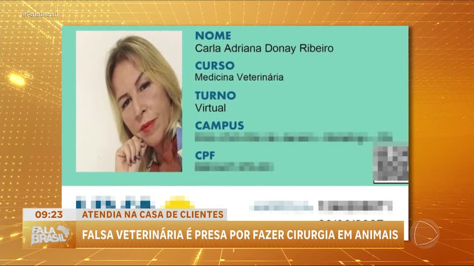 Mulher é presa após se passar por falsa veterinária e realizar cirurgias em animais