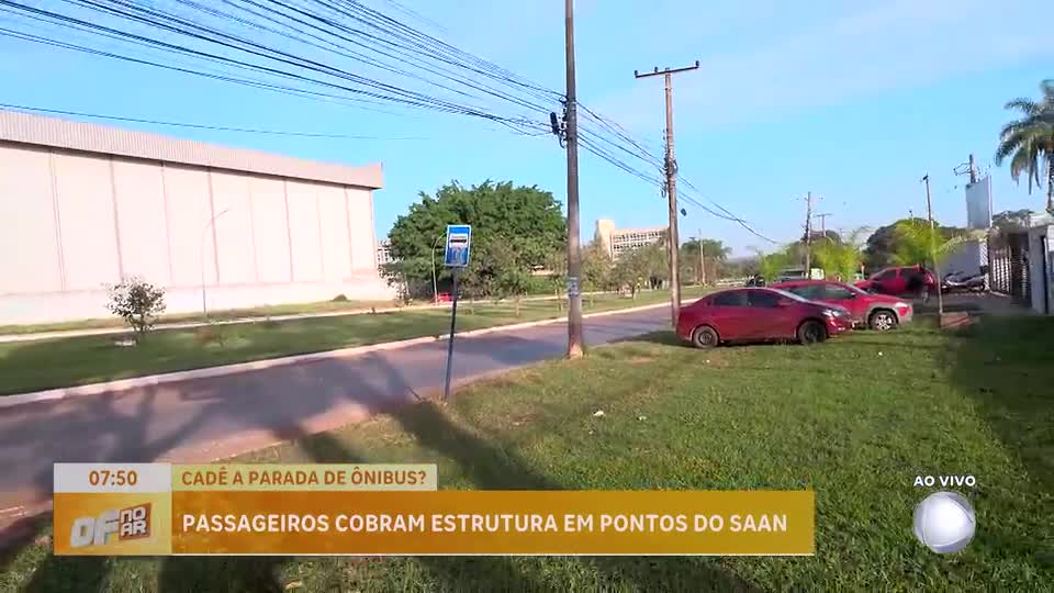 Falta de parada de ônibus no SAAN, no DF, gera insatisfação
