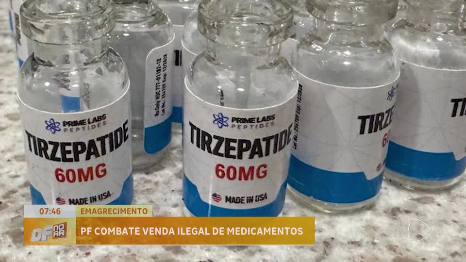 Polícia Federal apreende 40 frascos de tizerpatida em clínicas de emagrecimento no DF