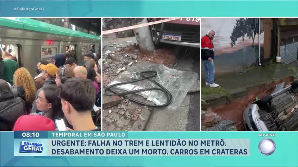 Chuva e acidentes marcam manhã de quarta-feira (24) caótica em São Paulo