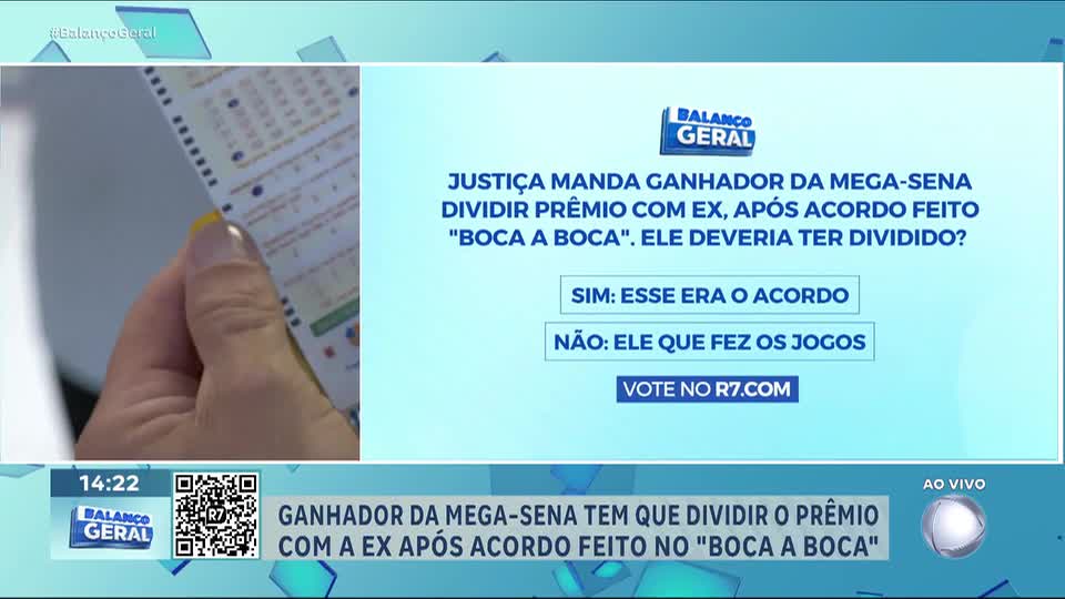 Ganhador da Mega-Sena tem que dividir prêmio com ex-companheira após acordo feito no 'boca a boca'