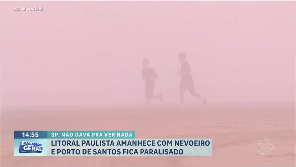Nevoeiro intenso cobre litoral e paralisa operações no Porto de Santos