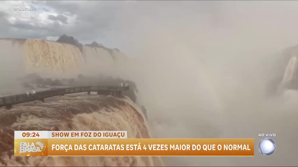 Força das Cataratas do Iguaçu aumenta em quatro vezes devido às chuvas