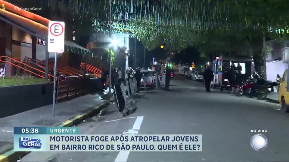 Motorista embriagado foge depois de atropelar jovens na Vila Olímpia, zona sul de São Paulo