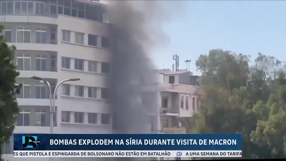 Explosões na capital da Síria ocorreram durante visita de Macron