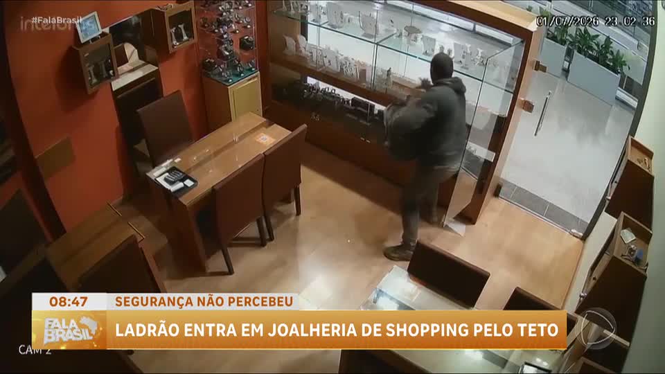 Ladrão furta joalheria em shopping e leva R$ 900 mil em joias