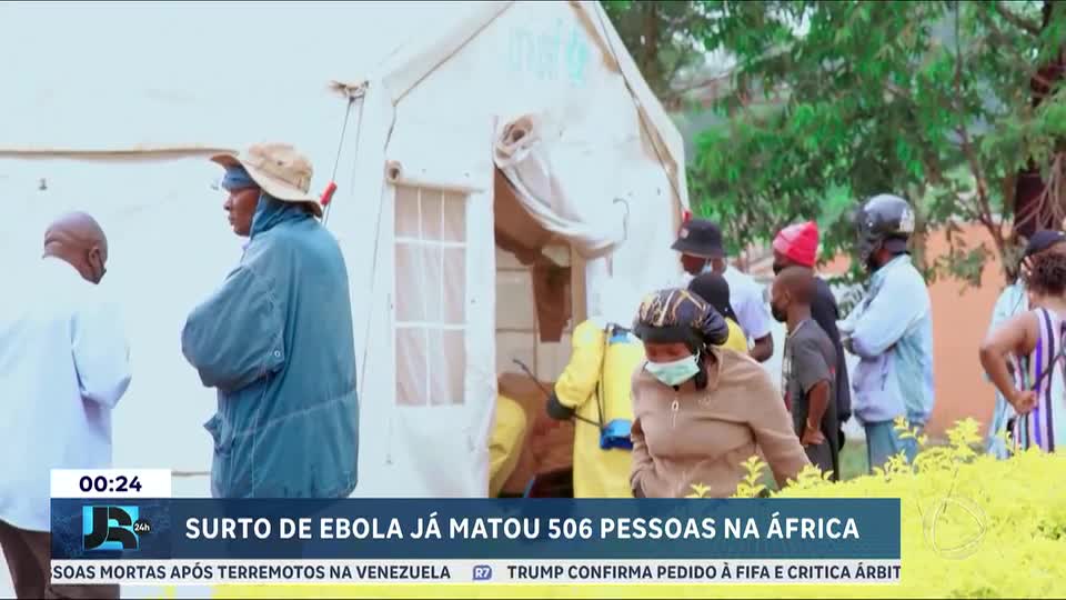 OMS informa que mortes por ebola no Congo chegam a 506