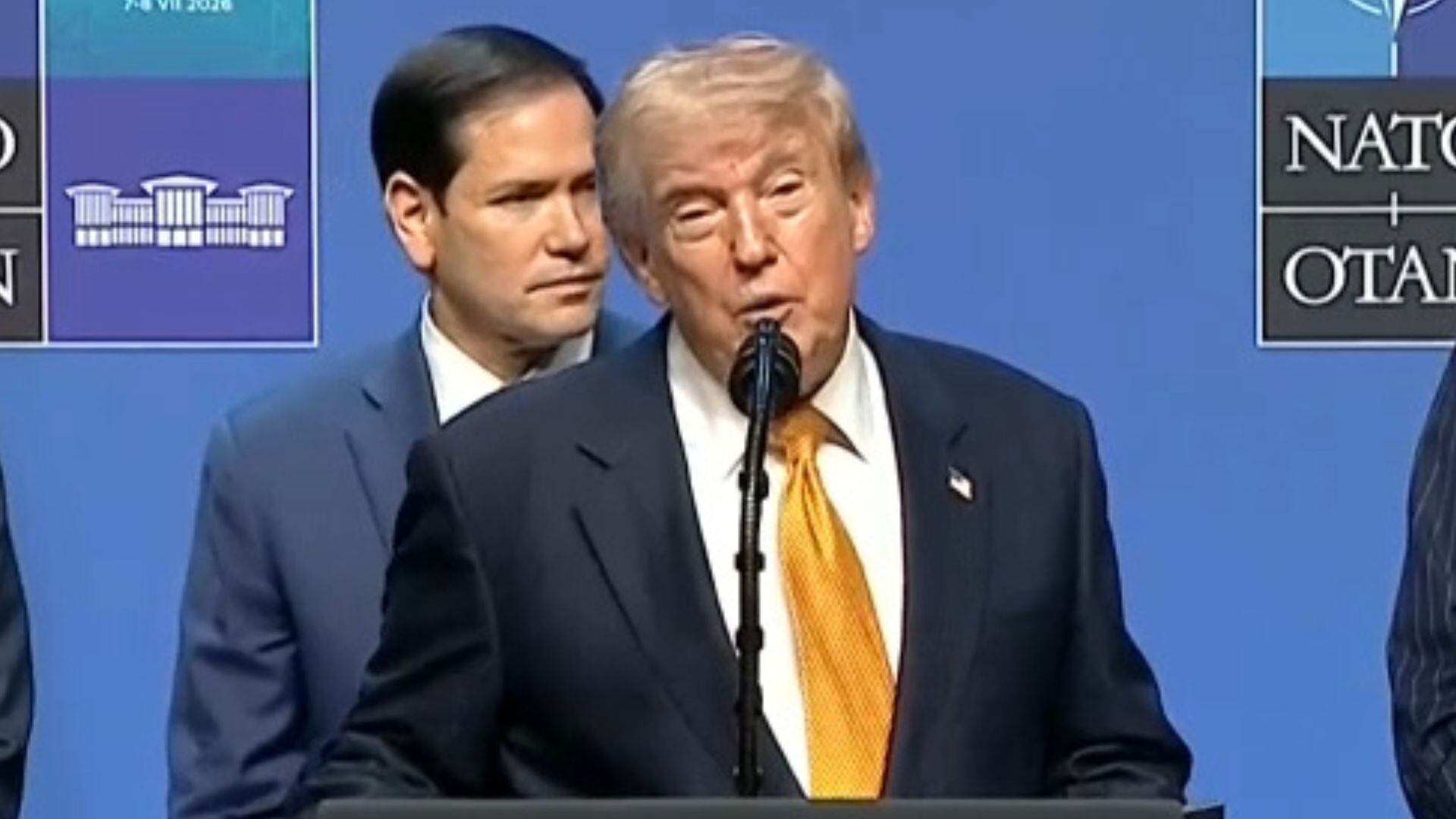 Donald Trump volta a defender tarifas após reunião em cúpula na Otan