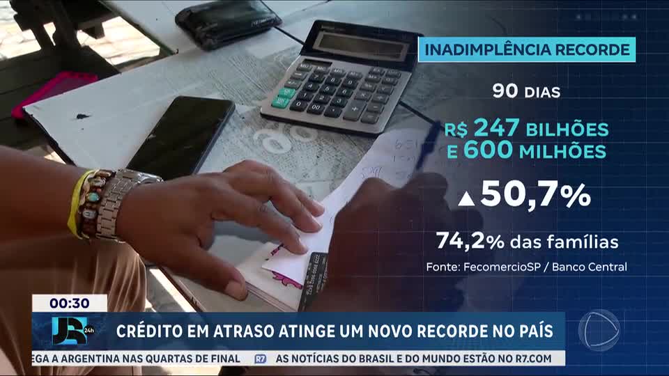 Crédito em atraso dos brasileiros atinge novo recorde