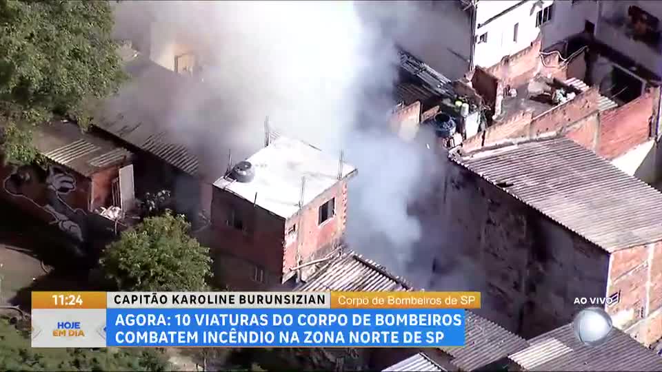 Incêndio atinge comunidade na Vila Medeiros, zona norte de São Paulo
