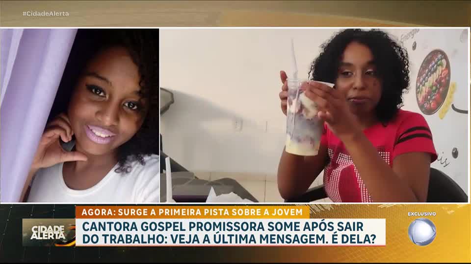 Jovem cantora gospel desaparece após avisar que iria dormir na casa de amiga em São Paulo