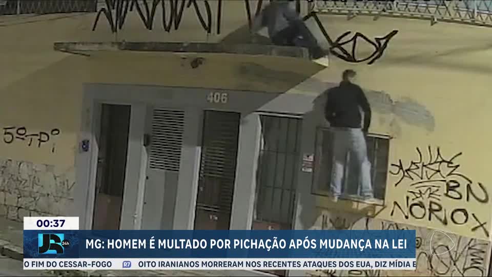 Homem recebe primeira multa de R$ 6 mil por pichação em Belo Horizonte (MG)