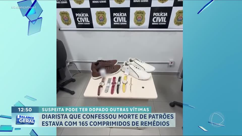 Polícia apreende 160 comprimidos com diarista que matou casal de idosos em Belo Horizonte (MG)