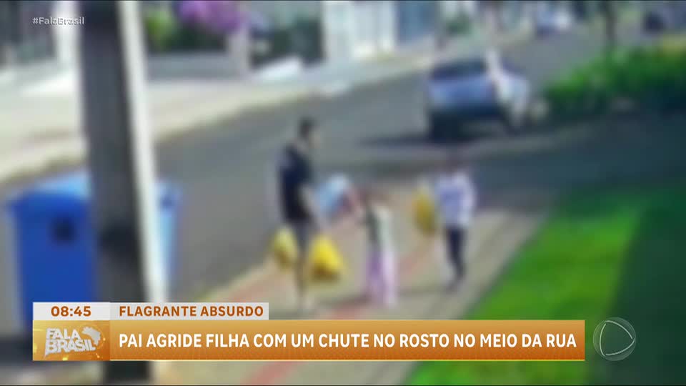 Pai é procurado por agredir filha com chute no rosto no Paraná