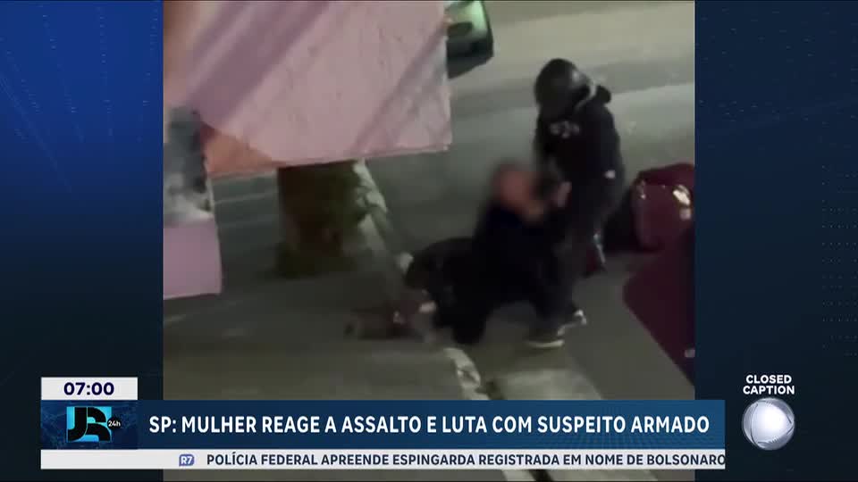 Mulher reage a assalto e luta com criminoso armado em São Paulo