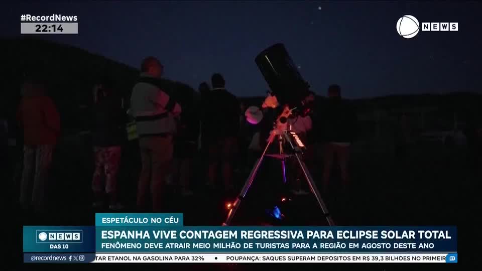 Espanha vive contagem regressiva para eclipse solar total