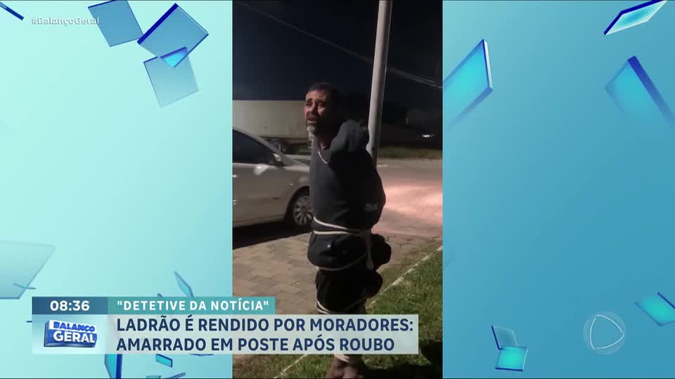 Homem é amarrado em poste após furto de bicicleta em Florianópolis (SC)