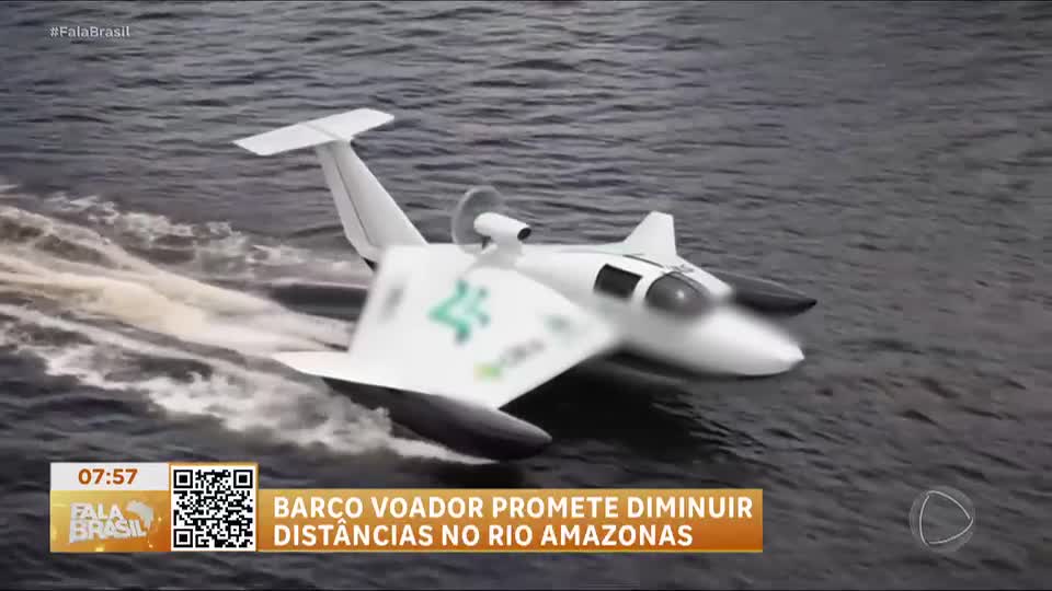 Barco voador criado no Brasil promete revolucionar transporte na Amazônia