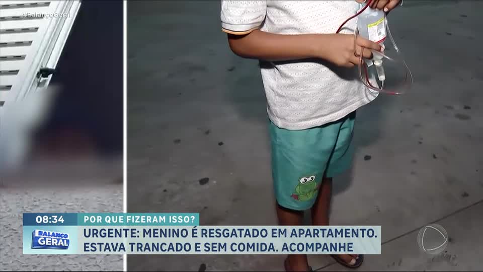 Menino diabético de 10 anos é encontrado em estado crítico dentro de apartamento com lixo e urina