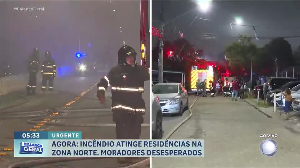 Incêndio atinge comunidade na zona norte de São Paulo