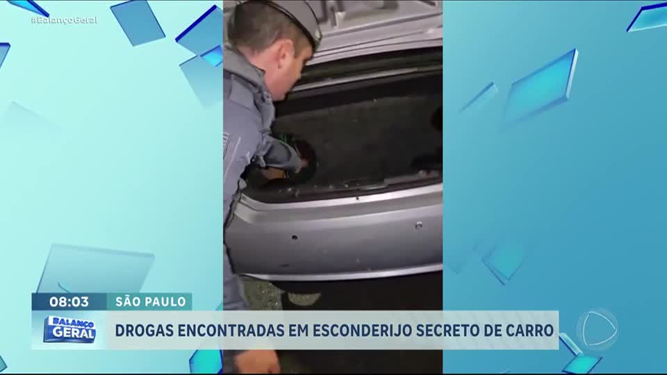 Polícia encontra droga em compartimento secreto de carro na Grande São Paulo