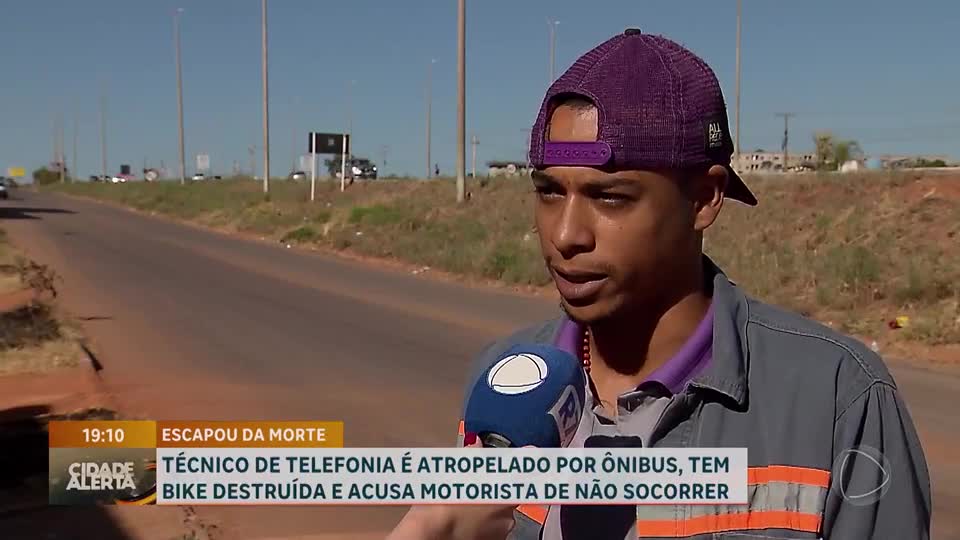 Ciclista sobrevive após ser atropelado e arrastado por ônibus na BR-070
