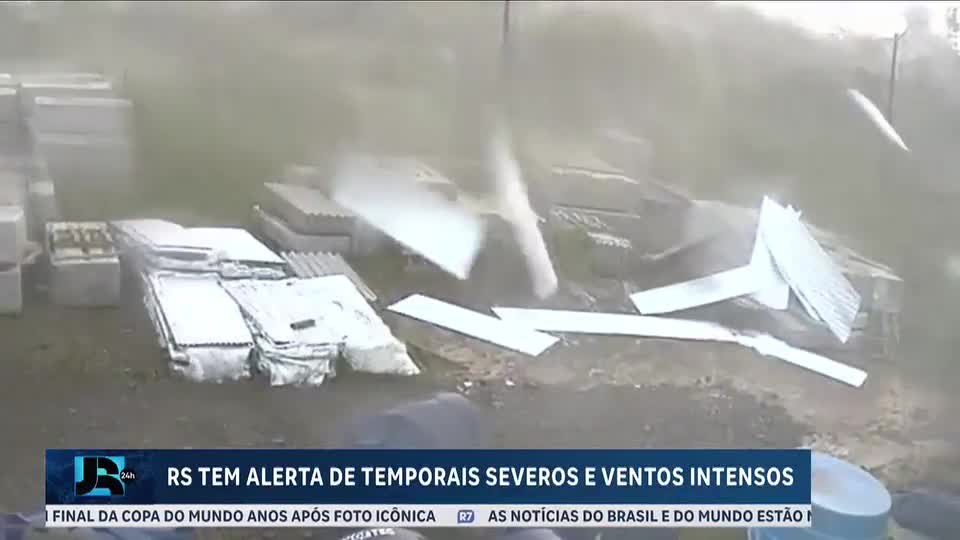 Defesa Civil alerta o Rio Grande do Sul para tornados