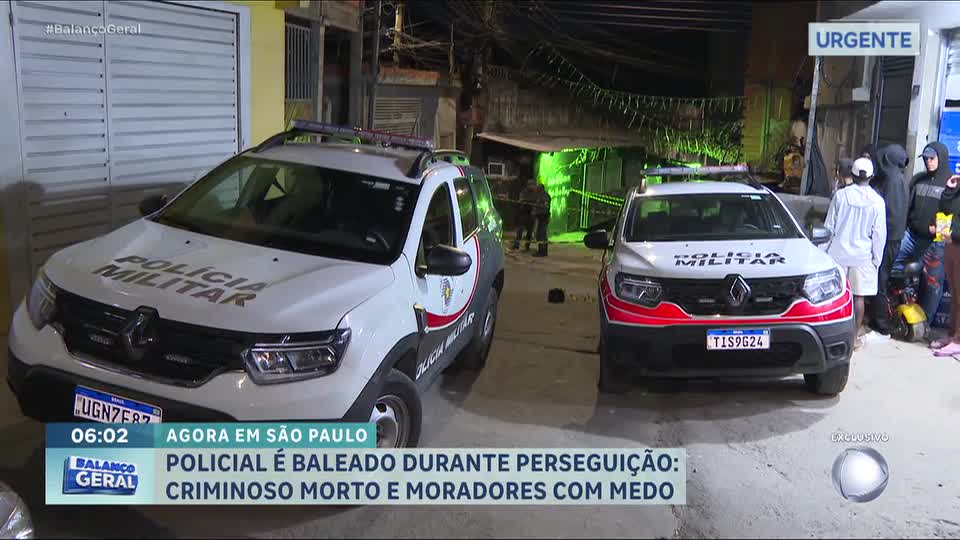 Criminoso morre e policial é baleado durante perseguição em Guarulhos (SP)