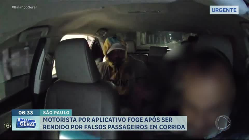 Motorista de aplicativo acelera e foge após ser rendido por passageiros