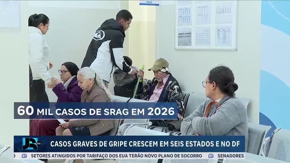 Casos graves de gripe aumentam em seis estados e no Distrito Federal
