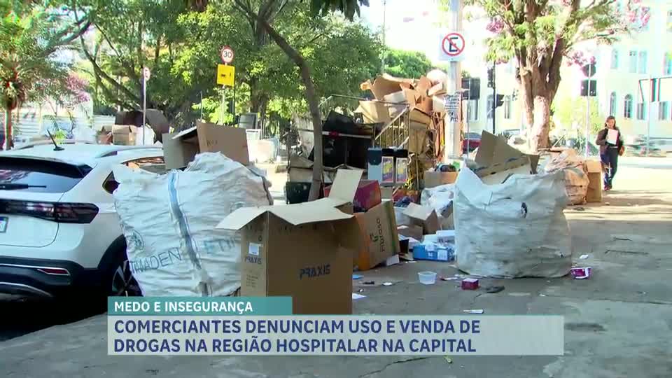 Comerciantes denunciam uso de drogas e insegurança em praça na área hospitalar de BH