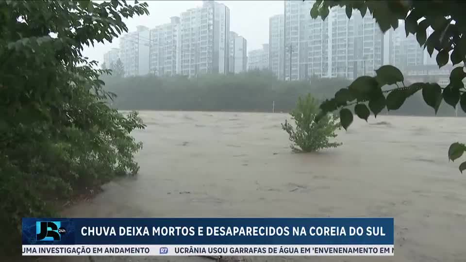 Chuvas intensas na Coreia do Sul provocam mortes e evacuações