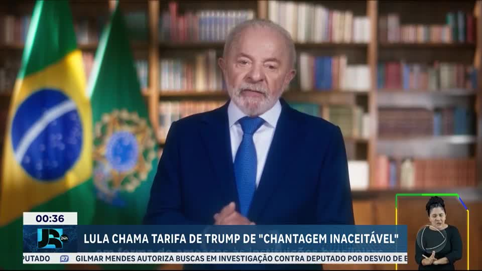 Em pronunciamento, Lula diz que tarifaço americano é 'chantagem inaceitável'