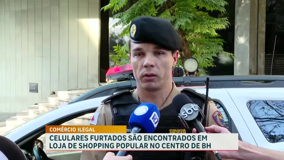 Celular rastreado leva PM a loja com aparelhos furtados em shopping popular de BH