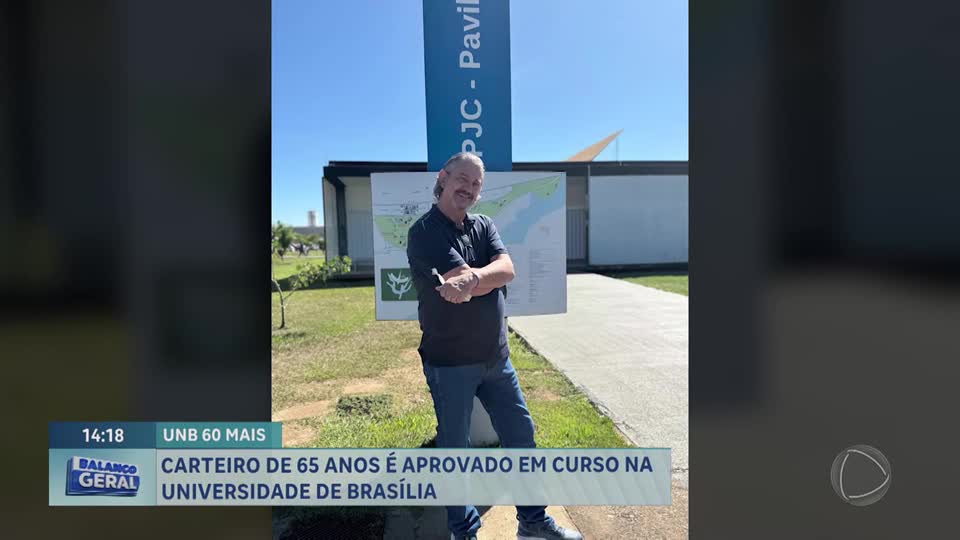 Carteiro de 65 anos supera desafios e é aprovado no curso de Letras da UnB