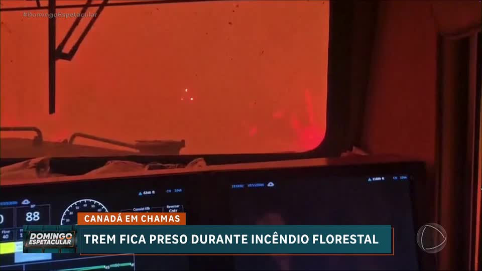 Você Viu Essa? Trem fica preso em meio a incêndio florestal no Canadá