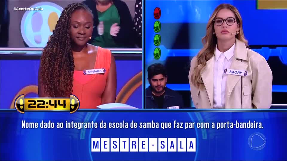 Janaina Nunes se despede do Acerte ou Caia! após errar pergunta na rodada de ‘letras embaralhadas’