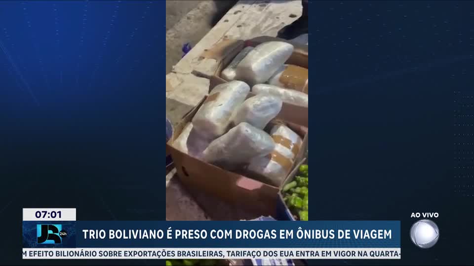 Polícia de São Paulo prende bolivianos que transportavam drogas em ônibus de viagem