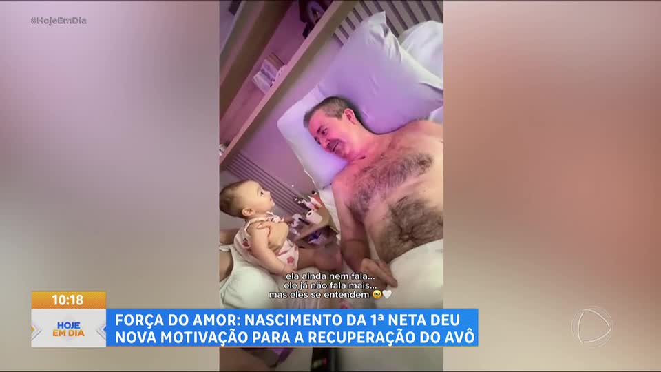 Força do amor: vídeo emocionante mostra conexão entre avô e neta e inspira recuperação