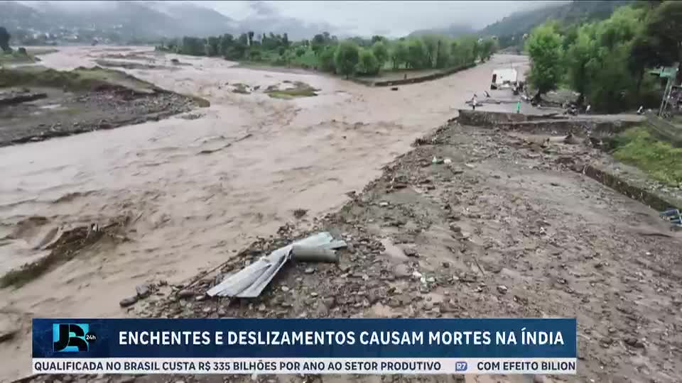 Fortes chuvas atingem a região norte da índia