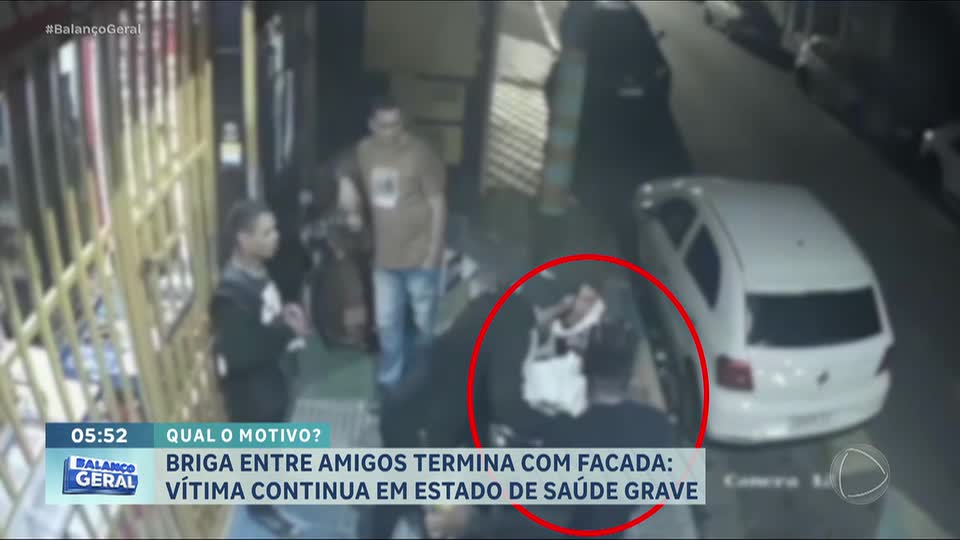 Briga entre amigos em bar termina com ataque de faca na cabeça