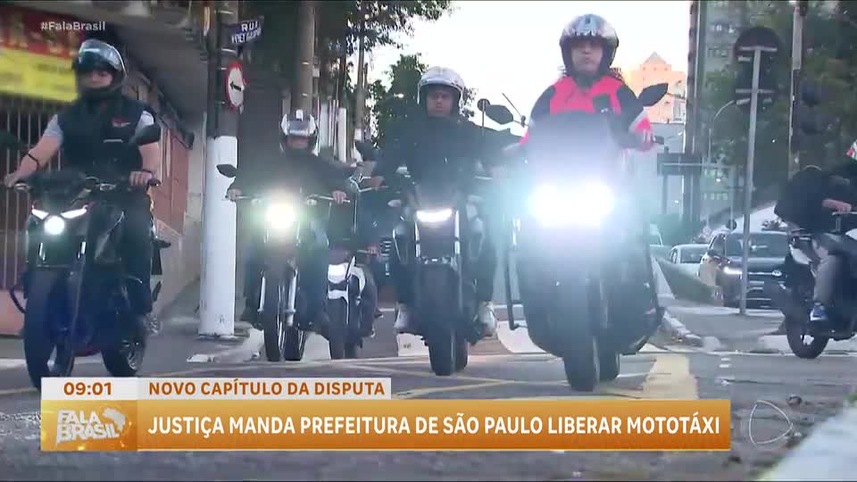 Justiça dá 48 horas para prefeitura de São Paulo autorizar serviço de mototáxi