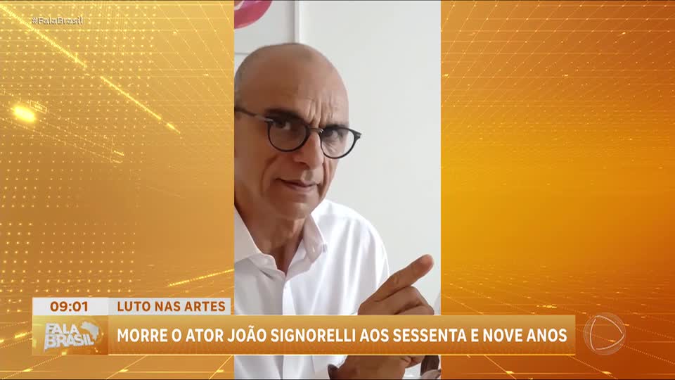 Ator João Signorelli morre aos 69 anos em São Paulo
