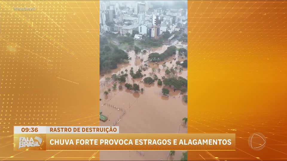 Chuva intensa causa estragos e alagamentos no Rio Grande do Sul