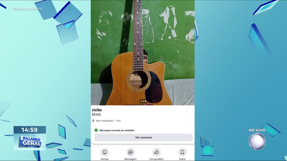 Situação inusitada: violão roubado é encontrado à venda em rede social