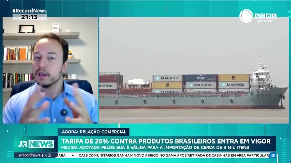 Tarifa de 25% contra produtos brasileiros entra em vigor