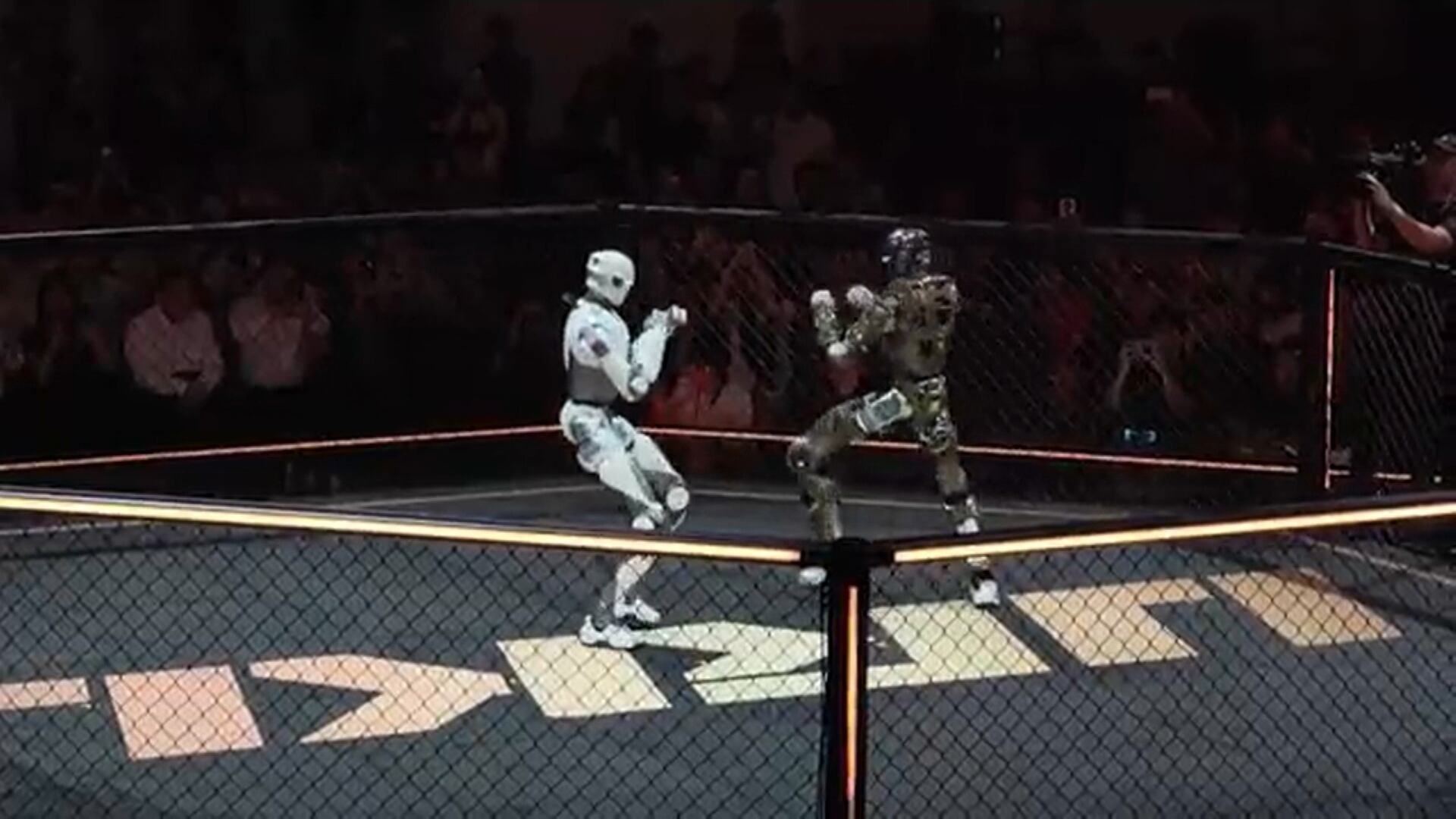 Robô vence luta e comemora dançando na China