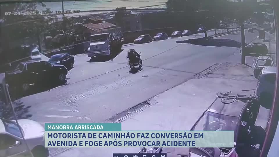 Caminhoneiro causa acidente e foge sem prestar socorro em Belo Horizonte