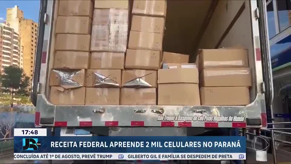 Receita Federal apreende mais de dois mil celulares no Paraná