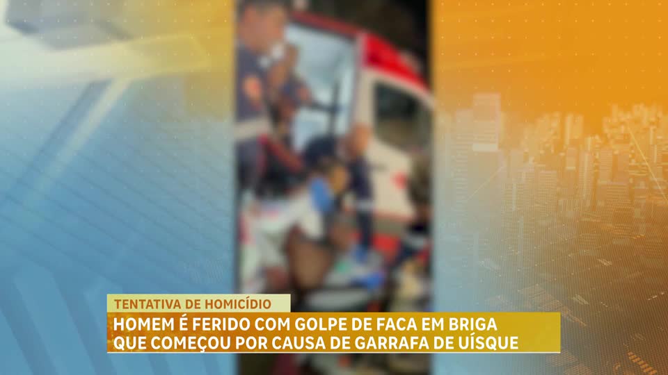 Homem é ferido com golpe de faca em briga que começou devido à garrafa de uísque em BH